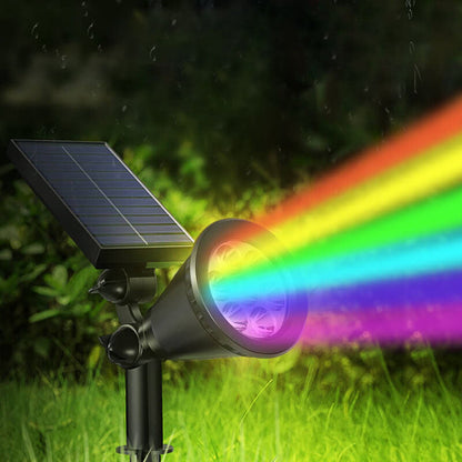 Solar Waterproof ABS Rotatable LED Outdoor Lawn Insert Landscape Light