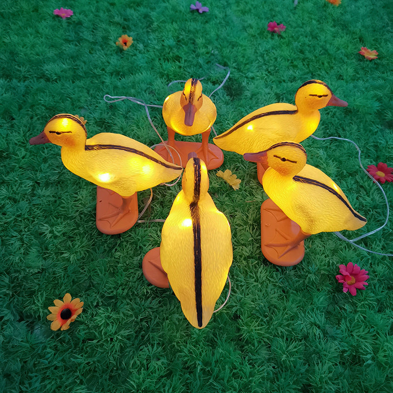 Contemporary Creative PE Duck LED Lawn Animal Decorative Landscape Light For Outdoor