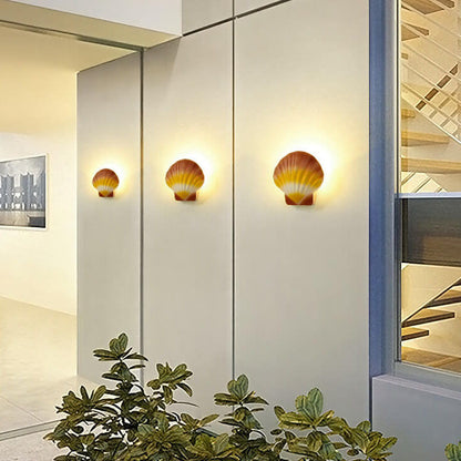 Contemporary Creative Shell Design Aluminum LED Waterproof Wall Sconce Lamp