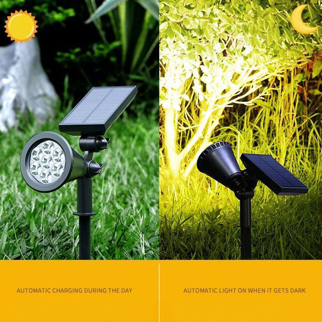Solar Waterproof ABS Rotatable LED Outdoor Lawn Insert Landscape Light