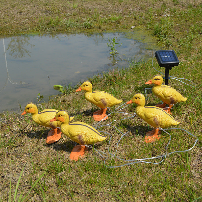 Contemporary Creative PE Duck LED Lawn Animal Decorative Landscape Light For Outdoor