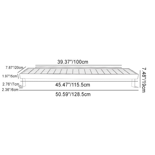 Contemporary Industrial Waterproof Solar Line Contour Light Rectangle Aluminum LED Outdoor Light For Garden
