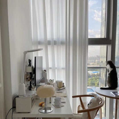 Contemporary Nordic Round Iron Glass 1-Light Table Lamp For Bedroom