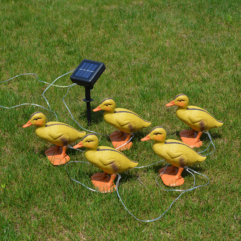 Contemporary Creative PE Duck LED Lawn Animal Decorative Landscape Light For Outdoor