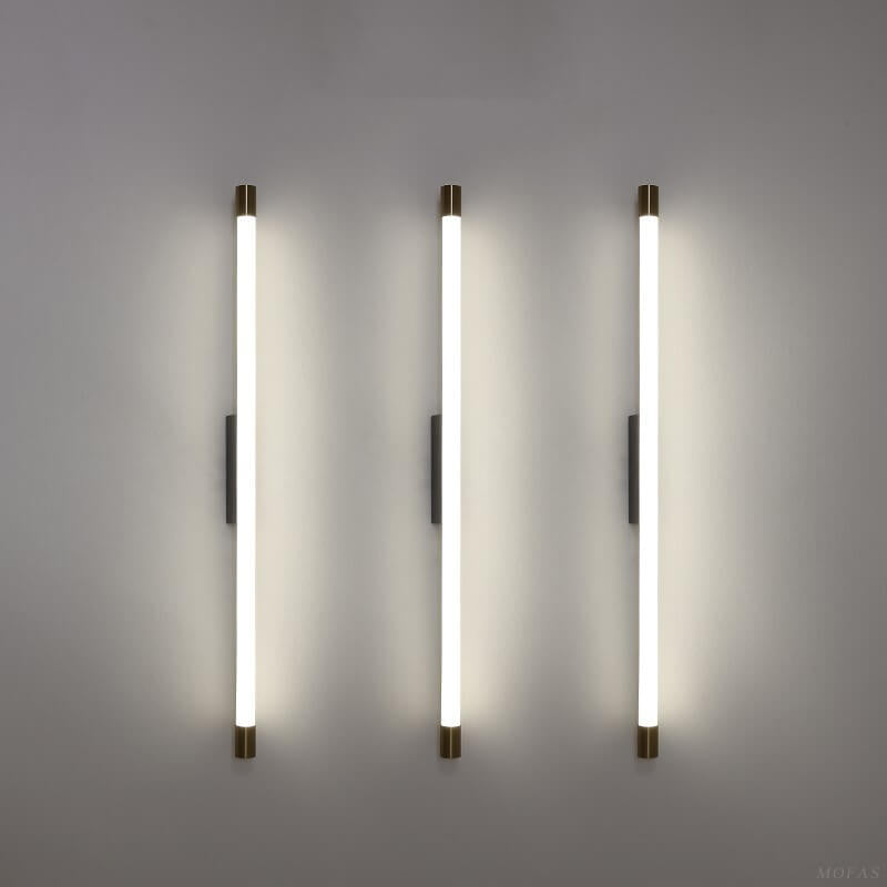 Modern Minimalist Vanity Thin Tube Aluminum PC LED  Wall Sconce Lamp for Living Room