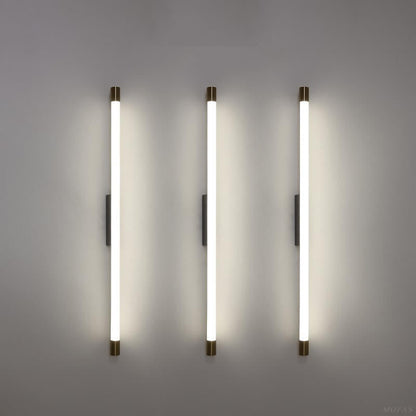 Modern Minimalist Vanity Thin Tube Aluminum PC LED  Wall Sconce Lamp for Living Room