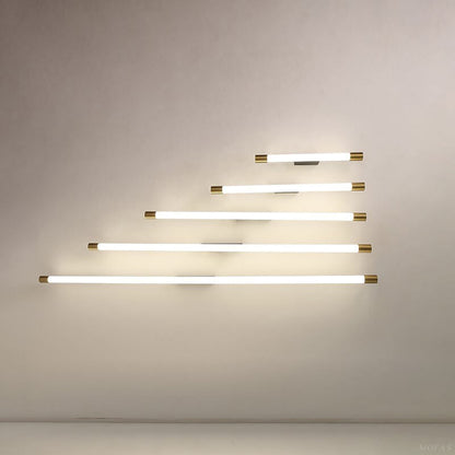 Modern Minimalist Vanity Thin Tube Aluminum PC LED  Wall Sconce Lamp for Living Room