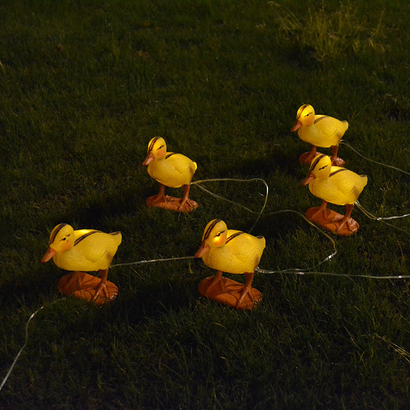 Contemporary Creative PE Duck LED Lawn Animal Decorative Landscape Light For Outdoor