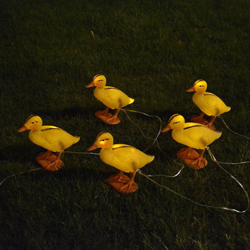 Contemporary Creative PE Duck LED Lawn Animal Decorative Landscape Light For Outdoor