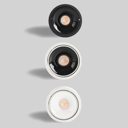 Modern Minimalist Aluminum Round Spotlight Adjustable LED Flush Mount Ceiling Light For Living Room