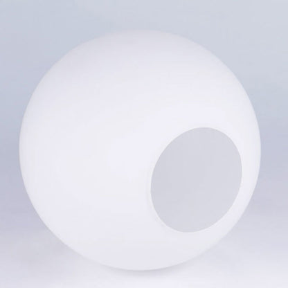 Contemporary Scandinavian Orb Glass Wood Base 1-Light Table Lamp For Bedroom