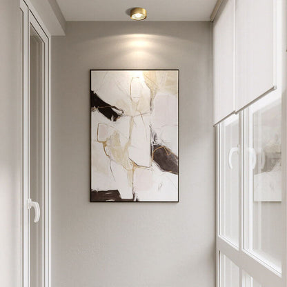 Modern Luxury Round Copper Ultra-thin LED Flush Mount Light For Hallway
