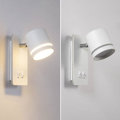 Contemporary Nordic Iron Square Spotlight Rotatable LED Reading Wall Sconce Lamp For Living Room & Bedroom