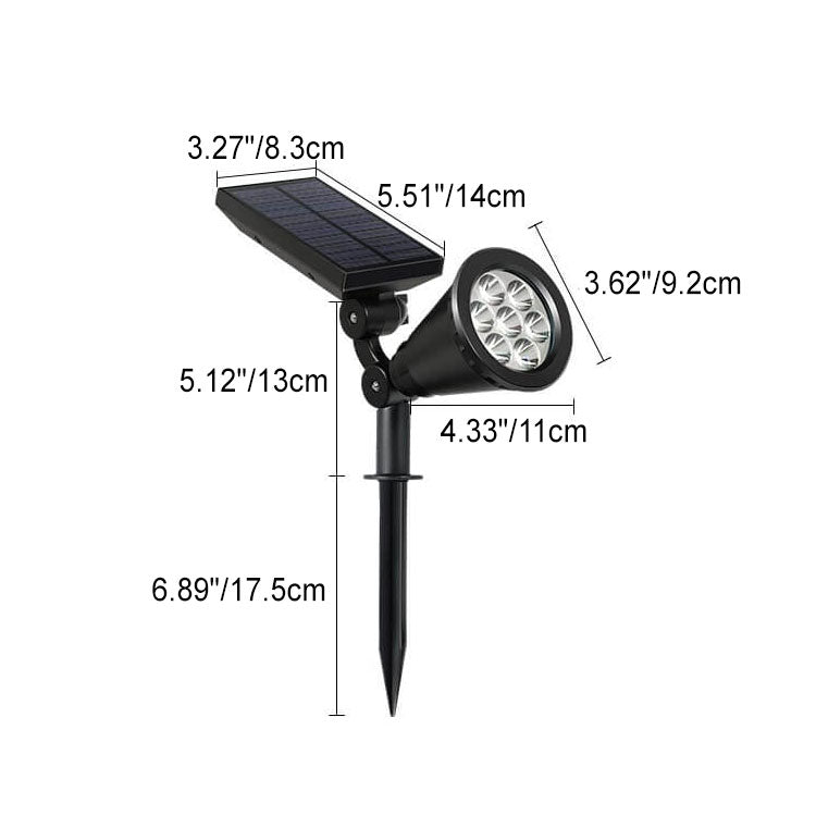 Solar Waterproof ABS Rotatable LED Outdoor Lawn Insert Landscape Light