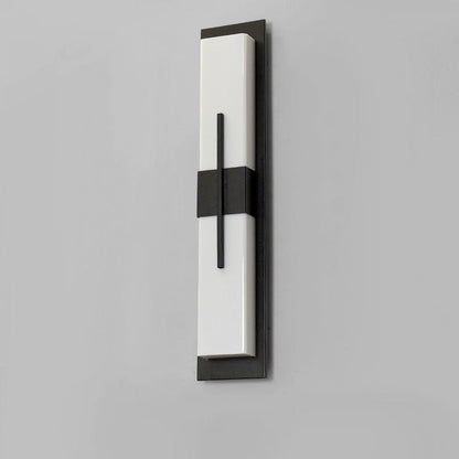 Modern Minimalist Rectangular Waterproof Stainless Steel Acrylic LED Wall Sconce Lamp For Outdoor