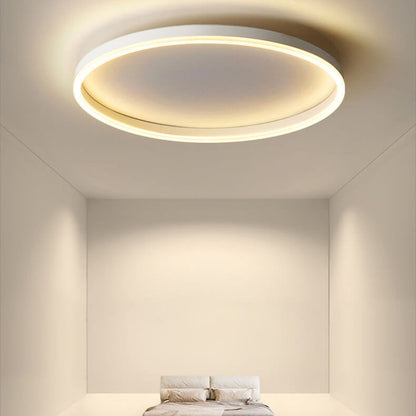 Nordic Minimalist Circle Ring Iron Acrylic LED Flush Mount Ceiling Light