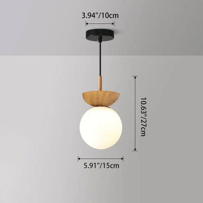 Modern Minimalist Glass Iron Orb 1-Light Semi-Flush Mount Light/Pendant Light for Living Room