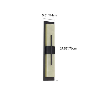 Modern Minimalist Rectangular Waterproof Stainless Steel Acrylic LED Wall Sconce Lamp For Outdoor