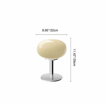Contemporary Nordic Round Iron Glass 1-Light Table Lamp For Bedroom