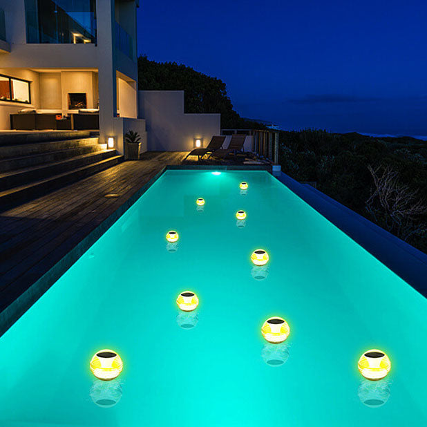 Modern Round Outdoor Waterproof Solar LED Water Drift Light
