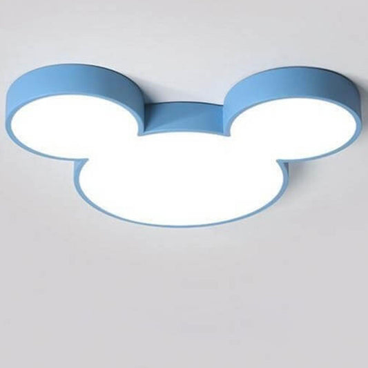 Contemporary Creative Mouse Cartoon Slim LED Flush Mount Ceiling Light For Living Room & Bedroom