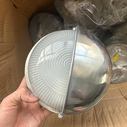 Contemporary Industrial Waterproof Aluminum Glass Frosted Round 1-Light Wall Sconce Lamp For Outdoor Patio
