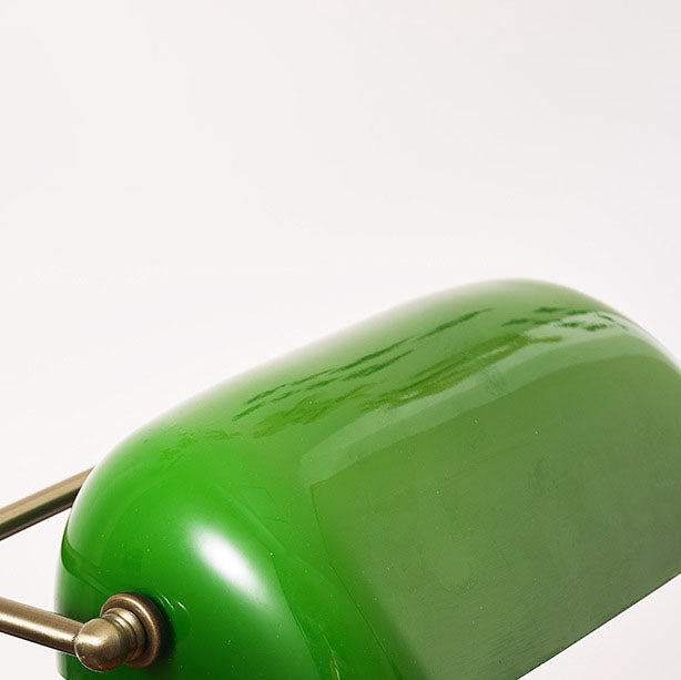 Traditional Vintage Solid Wood Glass Bank Zipper 1-Light Table Lamp For Bedroom