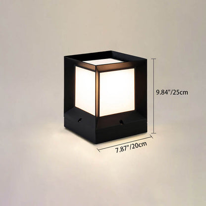 Contemporary Industrial ABS Acrylic Square LED Solar Outdoor Waterproof Lawn Fence Lamp for Outdoor Patio