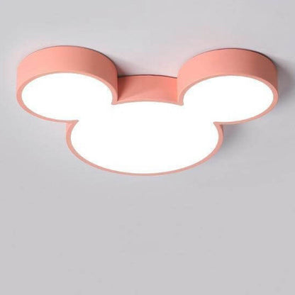 Contemporary Creative Mouse Cartoon Slim LED Flush Mount Ceiling Light For Living Room & Bedroom
