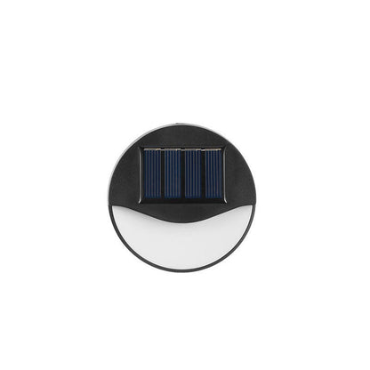 Modern Minimalist Round Square LED Outdoor Solar Waterproof Patio Step Light For Outdoor Patio