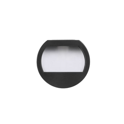 Modern Minimalist Round Square LED Outdoor Solar Waterproof Patio Step Light For Outdoor Patio