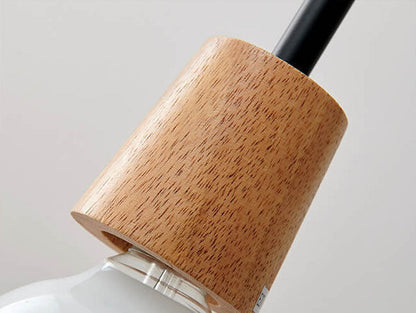 Modern Minimalist Clear Rippled Glass Iron Shaded 1-Light Pendant Light for Living Room
