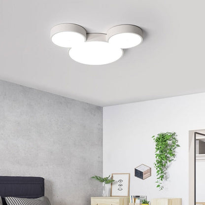 Contemporary Creative Mouse Cartoon Slim LED Flush Mount Ceiling Light For Living Room & Bedroom
