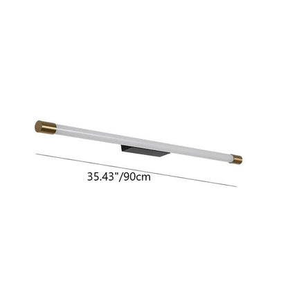 Modern Minimalist Vanity Thin Tube Aluminum PC LED  Wall Sconce Lamp for Living Room