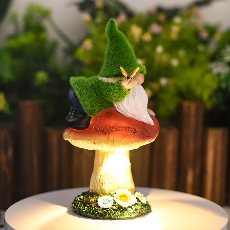 Modern Art Deco Waterproof Solar Gnome Resin LED Outdoor Light Landscape Lighting For Garden