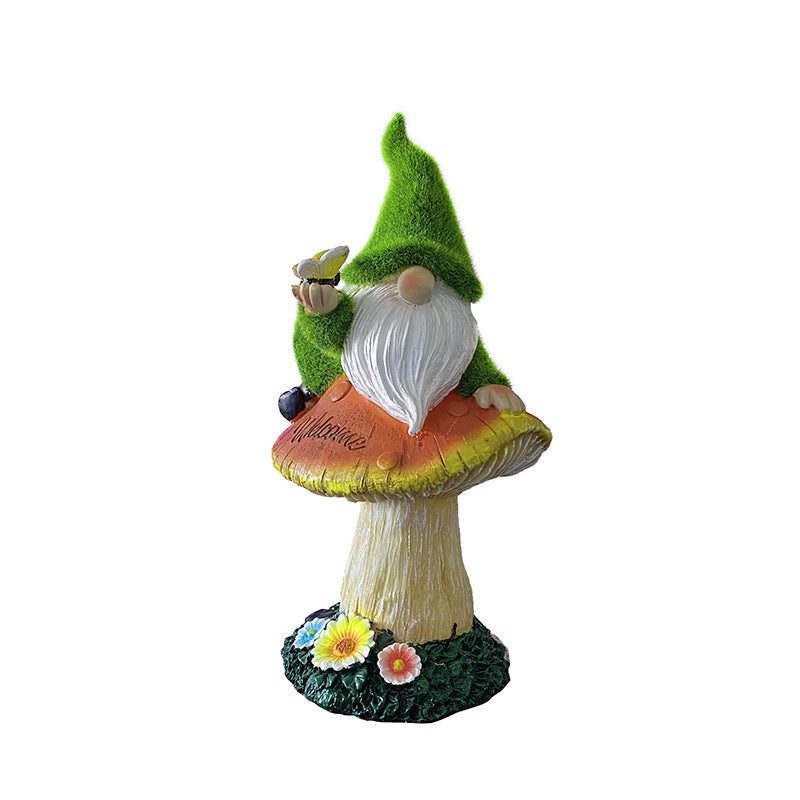 Modern Art Deco Waterproof Solar Gnome Resin LED Outdoor Light Landscape Lighting For Garden
