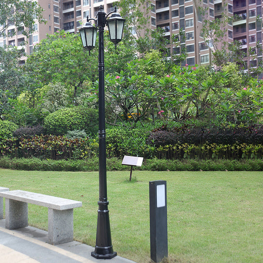 Traditional European Waterproof Aluminum Glass Lantern-Style 2/3-Light Outdoor Light Landscape Lighting For Garden & Outdoor Patio