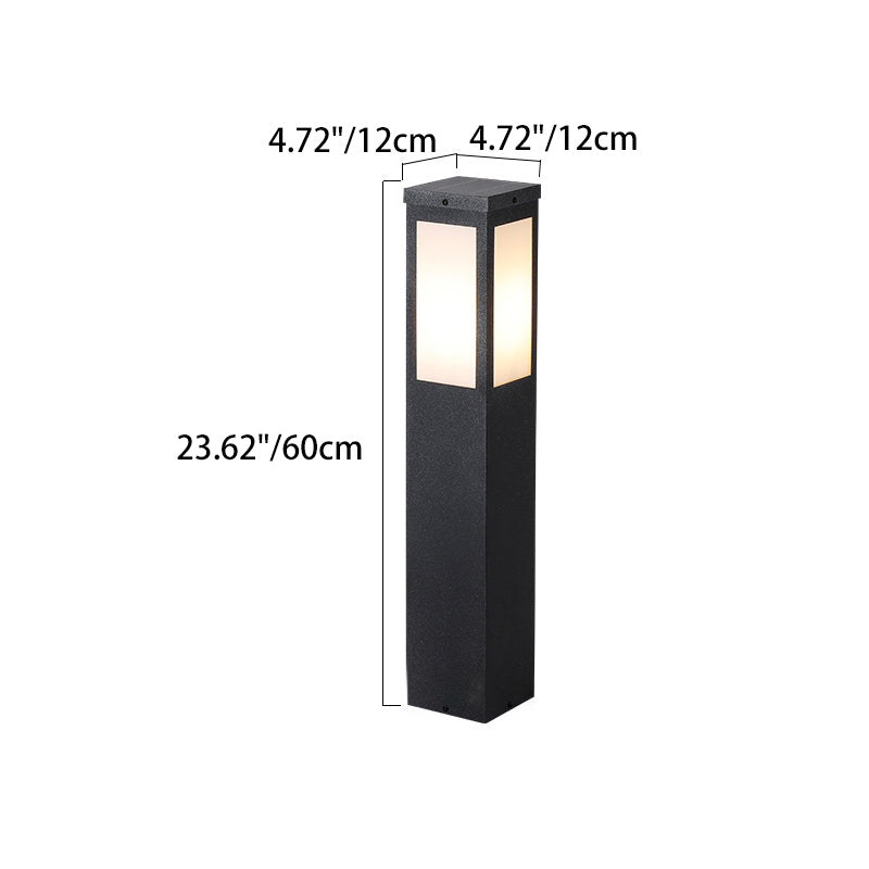 Modern Minimalist Solar Waterproof Metal & PC Pillar LED Outdoor Light Landscape Lighting For Garden & Outdoor Patio
