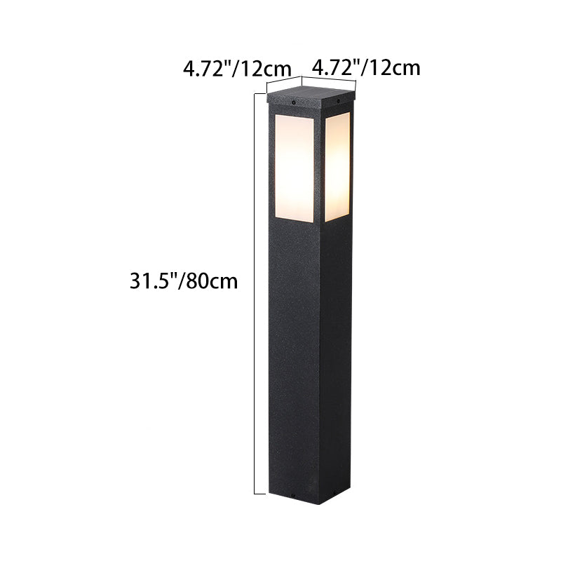 Modern Minimalist Solar Waterproof Metal & PC Pillar LED Outdoor Light Landscape Lighting For Garden & Outdoor Patio