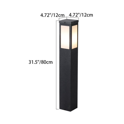 Modern Minimalist Solar Waterproof Metal & PC Pillar LED Outdoor Light Landscape Lighting For Garden & Outdoor Patio