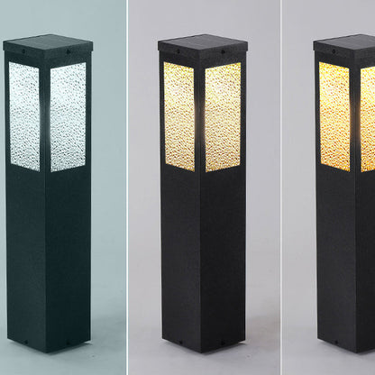 Modern Minimalist Solar Waterproof Metal & Glass Diamond-Texture LED Outdoor Light Landscape Lighting For Garden & Outdoor Patio