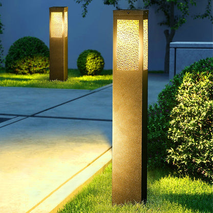 Modern Minimalist Solar Waterproof Metal & Glass Diamond-Texture LED Outdoor Light Landscape Lighting For Garden & Outdoor Patio