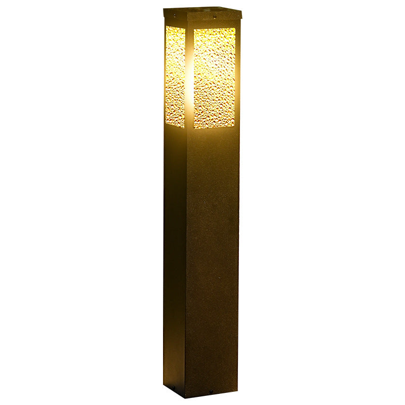 Modern Minimalist Solar Waterproof Metal & Glass Diamond-Texture LED Outdoor Light Landscape Lighting For Garden & Outdoor Patio