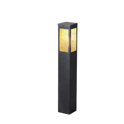 Modern Minimalist Solar Waterproof Metal & Glass Diamond-Texture LED Outdoor Light Landscape Lighting For Garden & Outdoor Patio