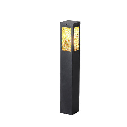 Modern Minimalist Solar Waterproof Metal & Glass Diamond-Texture LED Outdoor Light Landscape Lighting For Garden & Outdoor Patio
