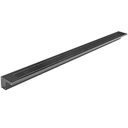 Modern Minimalist Solar Waterproof Strip Aluminum Tempered Glass Wall Washer LED Wall Sconce Lamp For Outdoor Patio