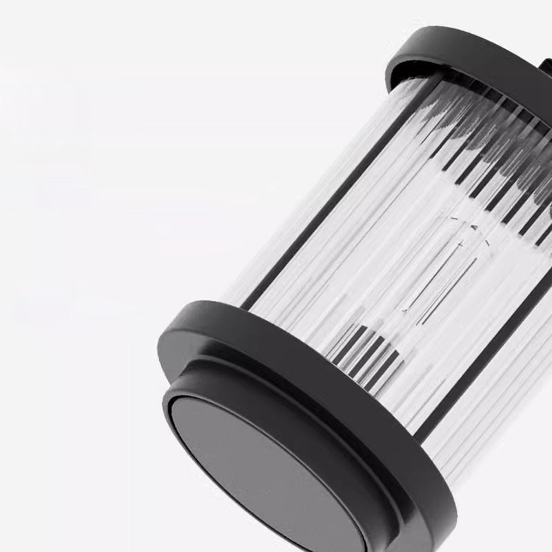 Modern Minimalist Solar Waterproof Cylinder Aluminum Iron Glass 1-Light Outdoor Landscape For Outdoor Patio
