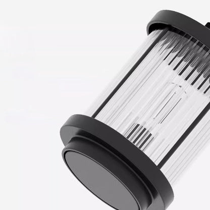 Modern Minimalist Solar Waterproof Cylinder Aluminum Iron Glass 1-Light Outdoor Landscape For Outdoor Patio