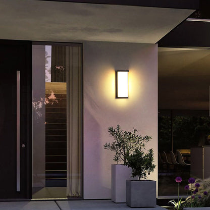 Modern Simplicity Square ABS LED Waterproof Outdoor Wall Sconce Lamp For Garden