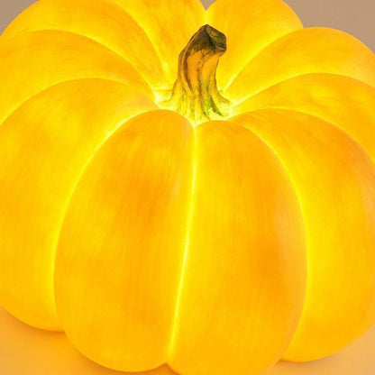 Modern Art Deco Solar Waterproof Pumpkin Round Resin LED Outdoor Light For Garden